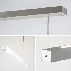 Aluminium LED hanglamp nikkel mat inclusief dimmer><noscript><img width=