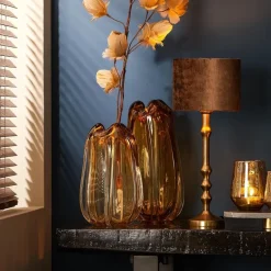 Antiek bronzen lampvoet Semut exclusief kap><noscript><img width=