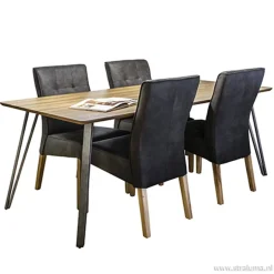 Antraciet stoffen eetkamerstoel><noscript><img width=