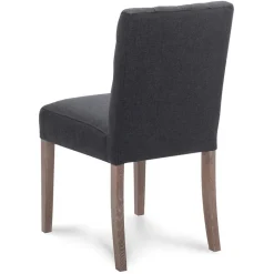 Antraciete eetkamerstoel met eiken poten><noscript><img width=