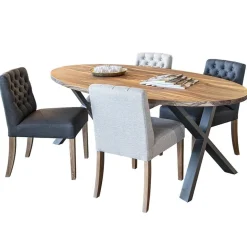 Antraciete eetkamerstoel met eiken poten><noscript><img width=