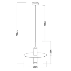 Badkamer hanglamp GU10 spot cilinder wit/brons><noscript><img width=