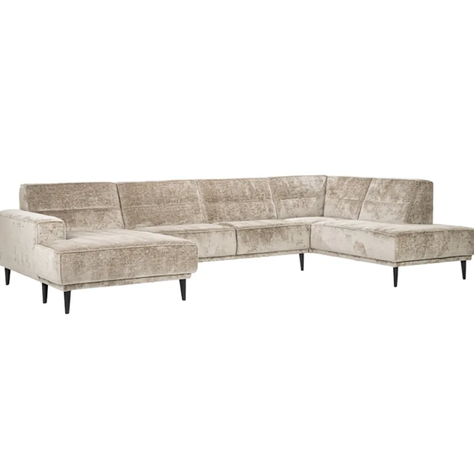 Bank Sef U-opstelling taupe>Straluma Hot