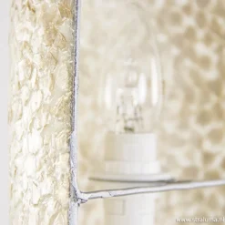 Beach wandlamp goud capiz schelpen><noscript><img width=