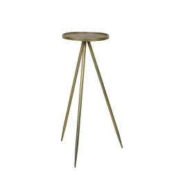 Bijzettafel Envira antiek goud Ø30x80.5 cm>Straluma
