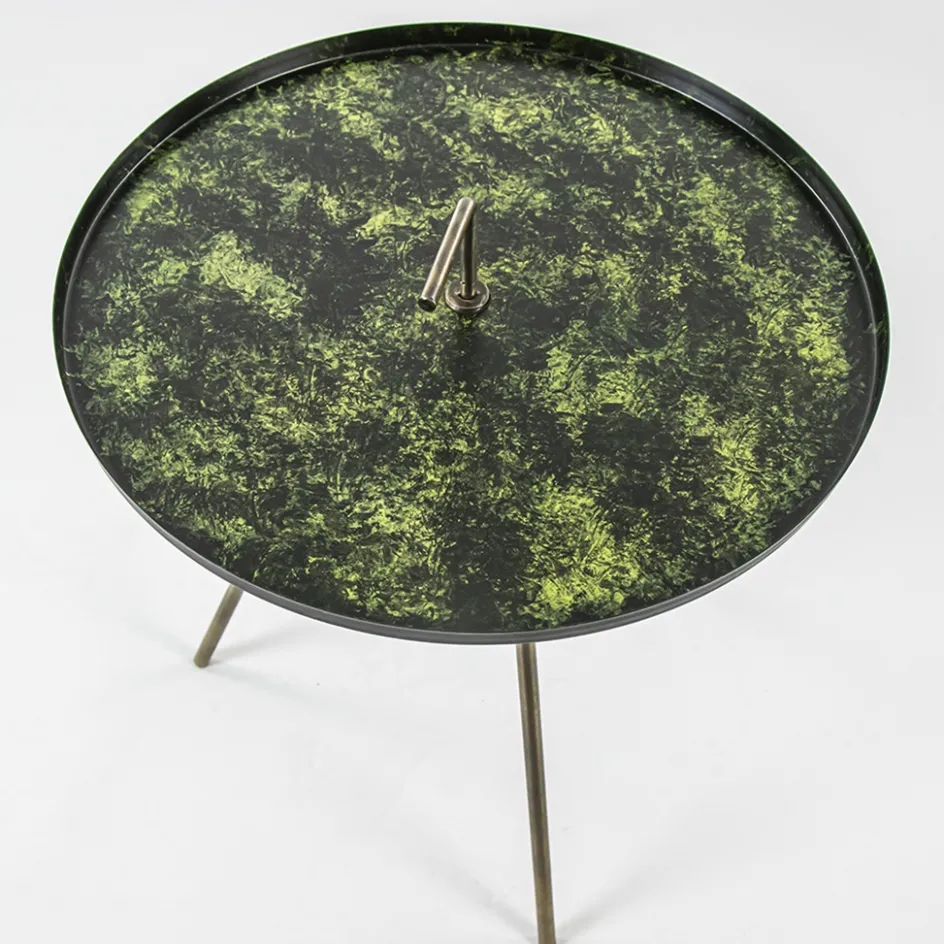 Bijzettafel Saphire groen met brons 45 cm>Straluma Online