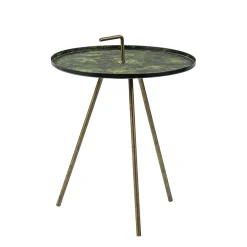 Bijzettafel Saphire groen met brons 39 cm>Straluma Sale
