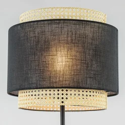 Boho vloerlamp mat zwart met webbing><noscript><img width=