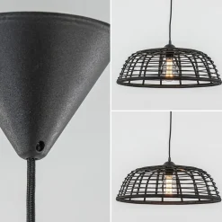 Botanisch landelijke hanglamp zwart><noscript><img width=
