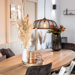 Botanisch landelijke hanglamp zwart><noscript><img width=