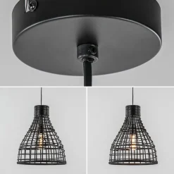 Botanische hanglamp Puerto rotan mat zwart><noscript><img width=