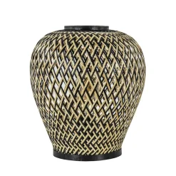 Botanische tafellamp bamboe met zwart>Straluma Outlet