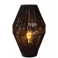 Botanische tafellamp gevlochten papier zwart>Straluma Outlet