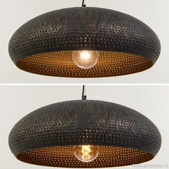 Brons-bruine hanglamp met gaatjes><noscript><img width=