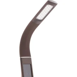 Bruine bureaulamp LED met klok en alarmfunctie><noscript><img width=