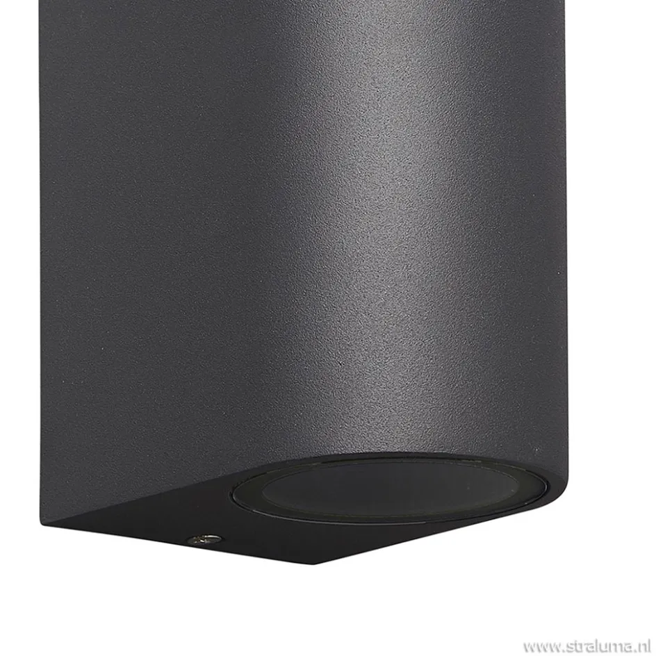 Buitenlamp afgerond up+down antra. IP54>Straluma Outlet