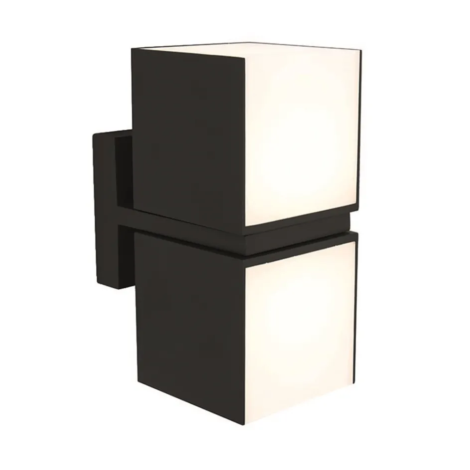 Buitenlamp Cuba double square zwart IP54>Straluma New