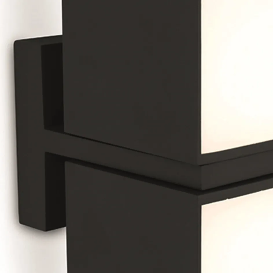 Buitenlamp Cuba double square zwart IP54>Straluma New