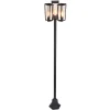 Buitenlamp lantaarn 3-lichts mat zwart met helder glas>Straluma New