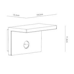 Buitenlamp Ruka antra/hout sensor IP54><noscript><img width=