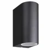 Buitenlamp up+down zwart afgerond IP54>Straluma Outlet