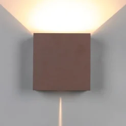 Buitenlamp wand bruin up+down IP54><noscript><img width=