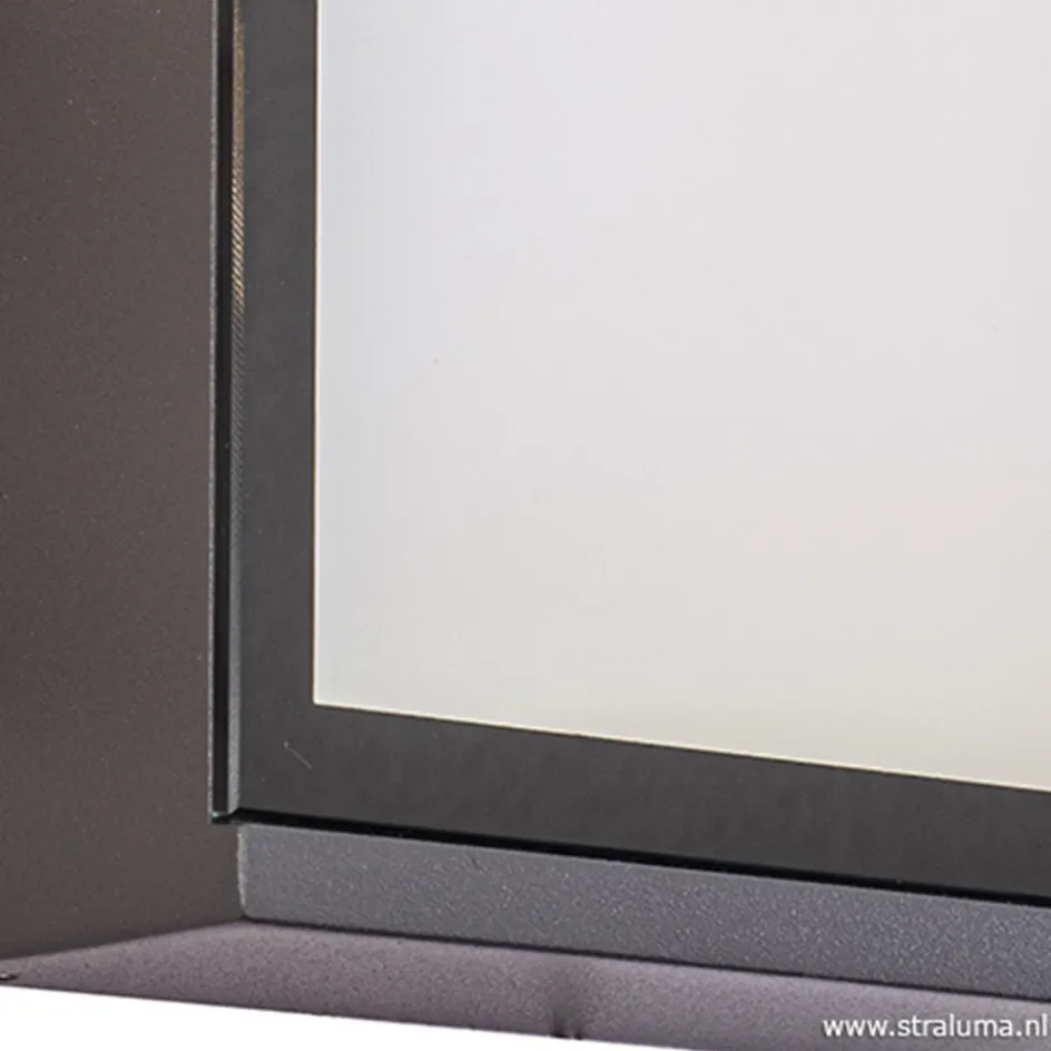 Buitenlamp wand rechthoek antraciet IP54>Straluma Clearance