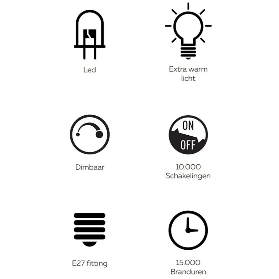 Calex LED G125 kopspiegel zwart dimbaar>Straluma