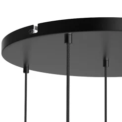 Calex 5-lichts retro pendels rond 50 cm zwart><noscript><img width=