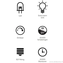 Calex Organic lichtbron titanium 6w e27><noscript><img width=