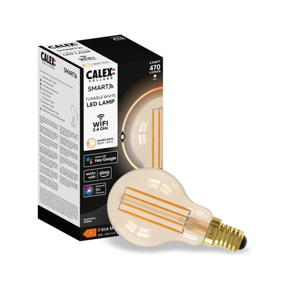 Calex Smart Full Glass Kogel P45 Gold>Straluma Outlet
