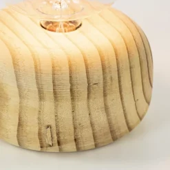 Calex tafellamp Wood FSC rond><noscript><img width=