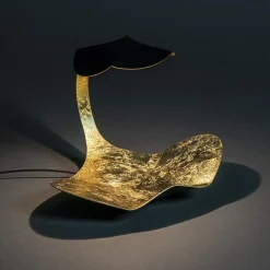Chique design tafellamp LED zwart met goldleaf><noscript><img width=