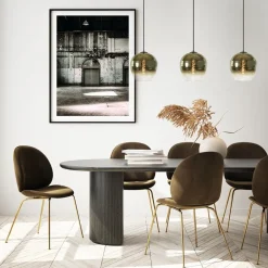 Chique hanglamp 3-lichts zwart met goud><noscript><img width=