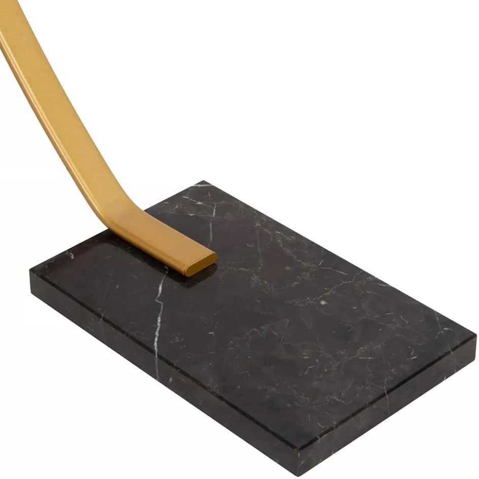 Chique LED vloerlamp goud met zwart marmer>Straluma Discount