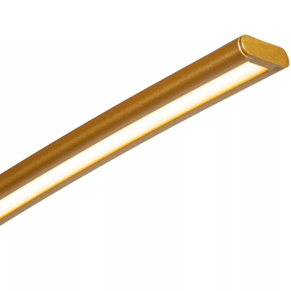 Chique LED vloerlamp goud met zwart marmer>Straluma Discount