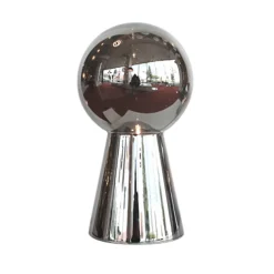 Chique tafellamp donker chroom pion XL>Straluma Discount