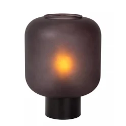 Chique tafellamp zwart met mat zwart glas>Straluma Best