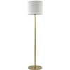 Chique vloerlamp mat goud met mat witte glazen kap>Straluma New