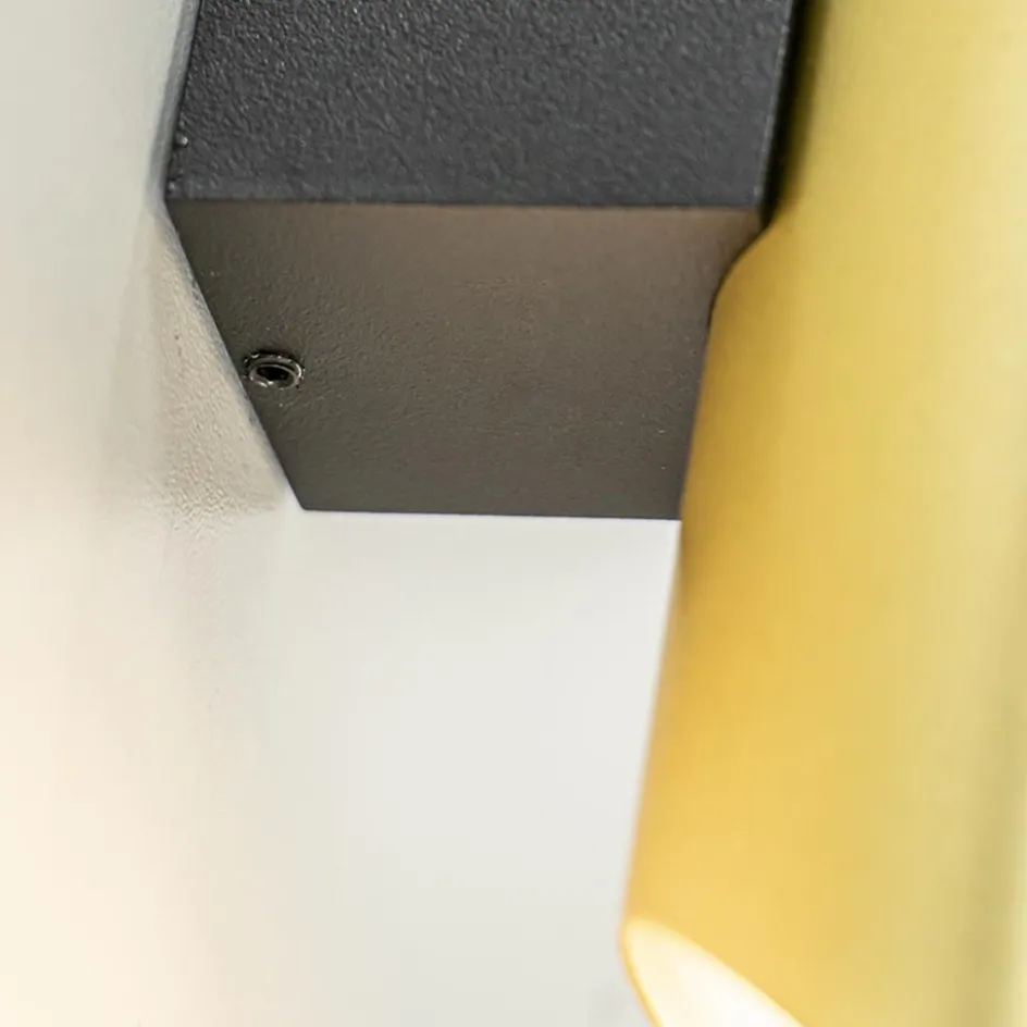 Chique wandlamp solid brass met zwart up+down>Straluma New