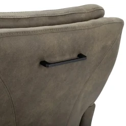 Comfortabele armstoel olijf groen met wieltjes en handgreep><noscript><img width=