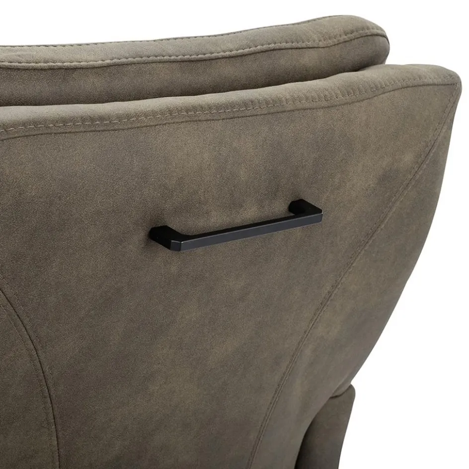 Comfortabele armstoel olijf groen met wieltjes en handgreep>Straluma Online