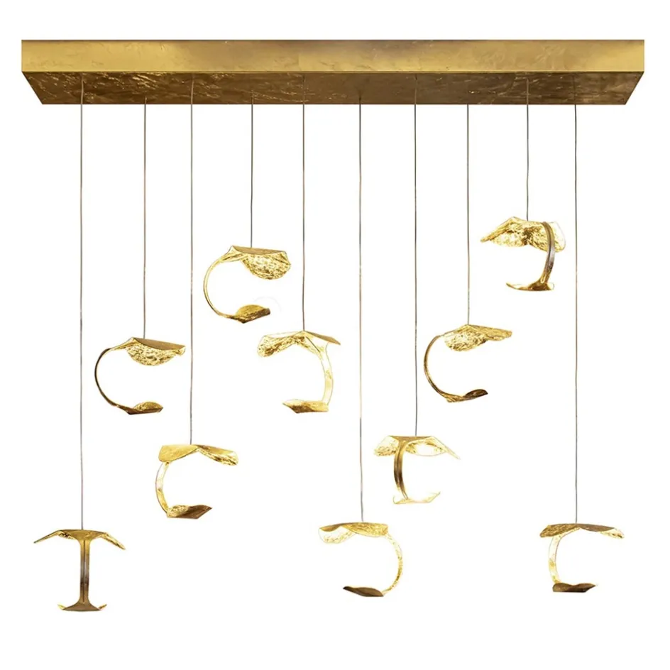 Design eettafelhanglamp 10-lichts goldleaf>Straluma Hot