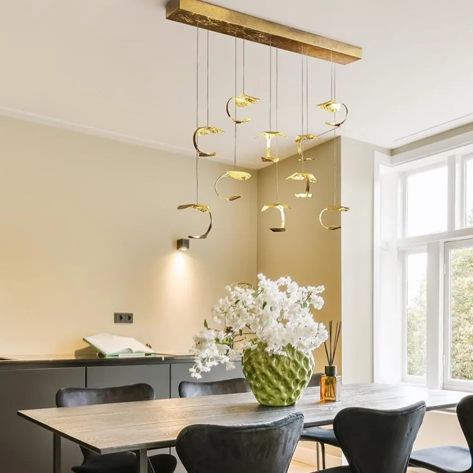 Design eettafelhanglamp 10-lichts goldleaf>Straluma Hot
