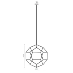Design LED hanglamp goud 80x100 cm><noscript><img width=