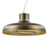 Design LED hanglamp koepel brushed brons met goldleaf>Straluma Hot