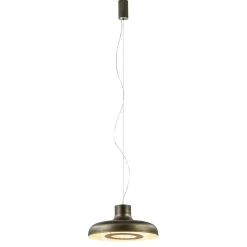 Design LED hanglamp koepel brushed brons met goldleaf>Straluma Hot