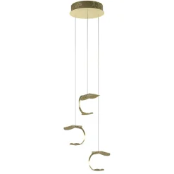 Design LED hanglamp 3-lichts rond goldleaf>Straluma Hot
