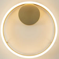 Design LED plafond/wandlamp ring goud><noscript><img width=
