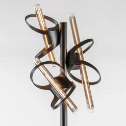 Design vloerlamp mat zwart metaal inclusief LED><noscript><img width=